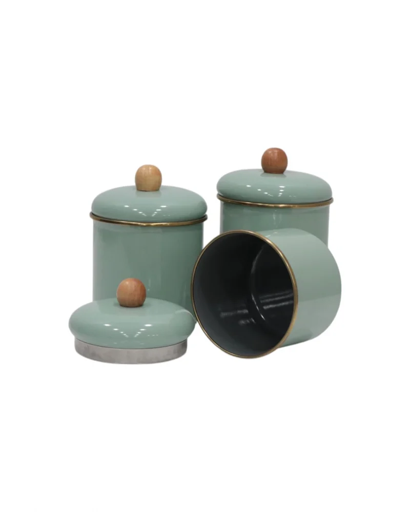 PR Home Soft Green Emaye Baharatlık Seti 3lü