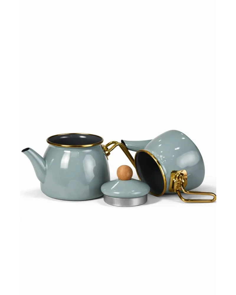 PR Home Soft Green Mini Model Emaye Çaydanlık