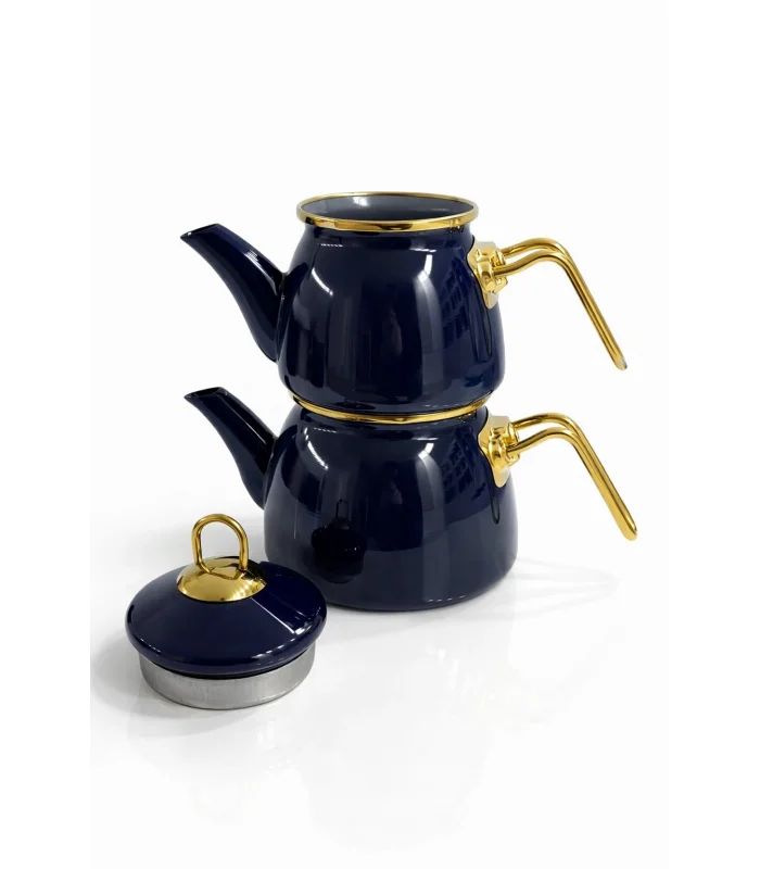 PR Home Emaye Mini Model Emaye Çaydanlık Lacivert