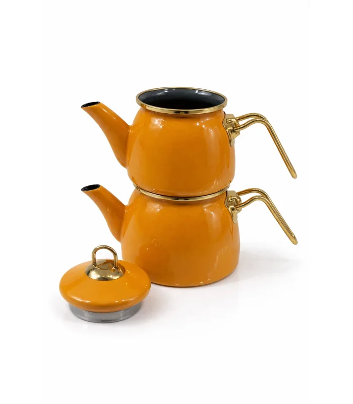 PR Home Emaye Mini Model Emaye Çaydanlık Hardal