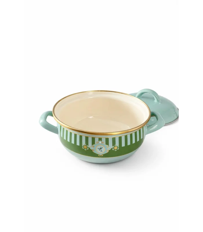 PR Home Alaria Yeşil Emaye Mini Tencere Seti 12-14-16 cm