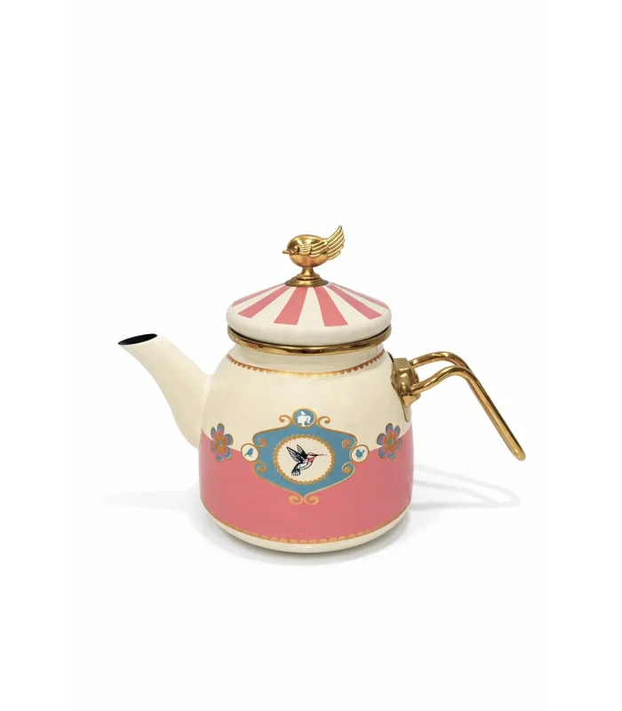 PR Home Alaria Pembe Rose Model Emaye Çaydanlık