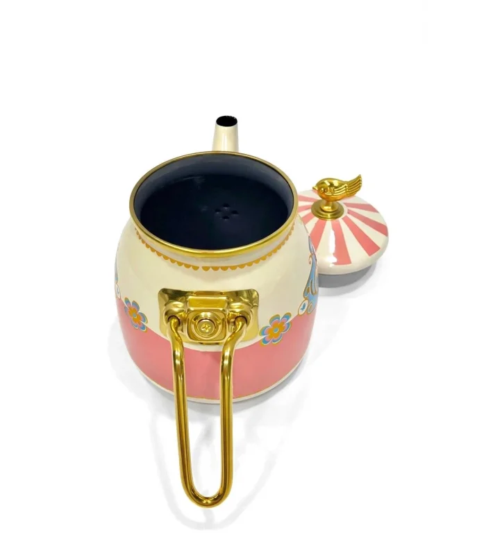 PR Home Alaria Pembe Rose Model Emaye Çaydanlık