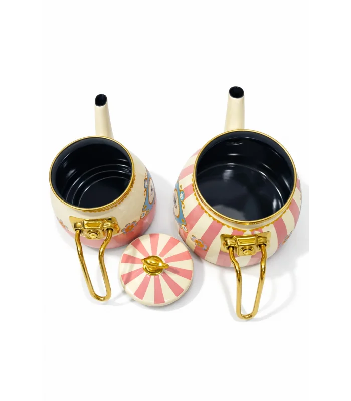 PR Home Alaria Pembe Rose Model Emaye Çaydanlık