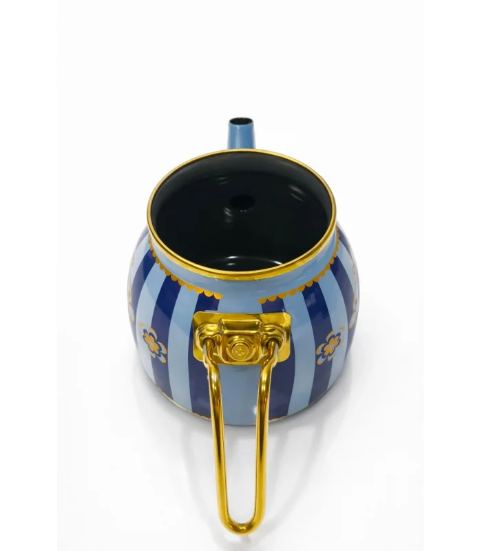 PR Home Alaria Mavi Rose Model Emaye Çaydanlık