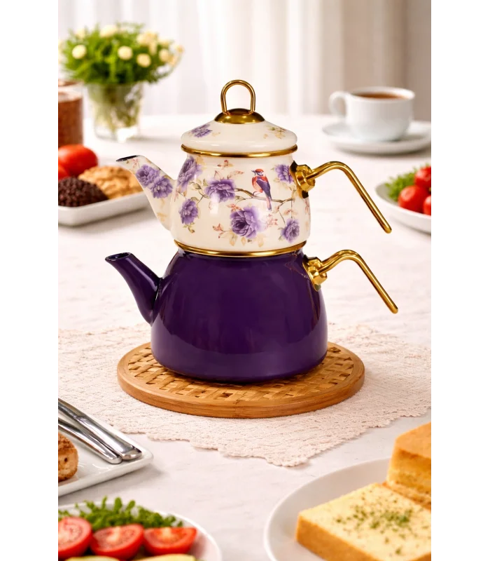 PR Home Fiorella Mini Model Emaye Çaydanlık