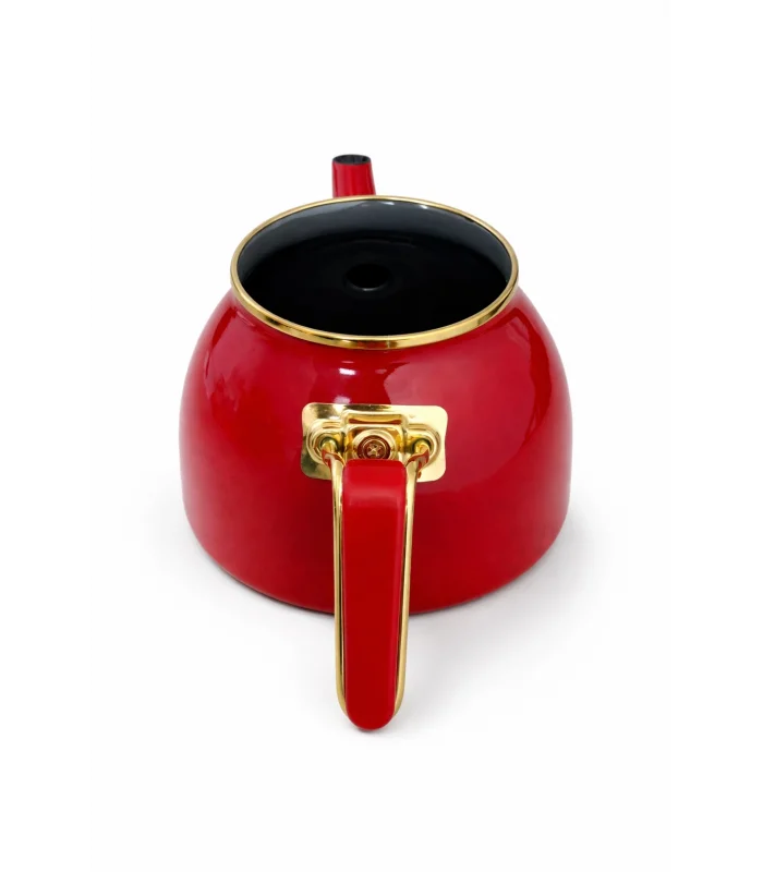 PR Home Red Rose Model Emaye Çaydanlık