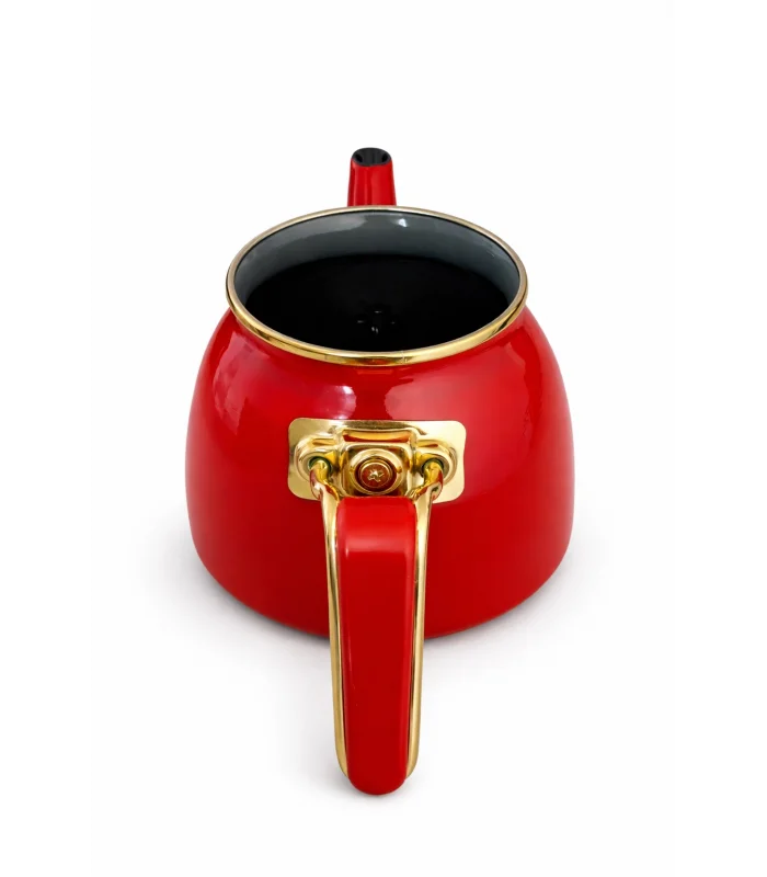 PR Home Red Rose Model Emaye Çaydanlık