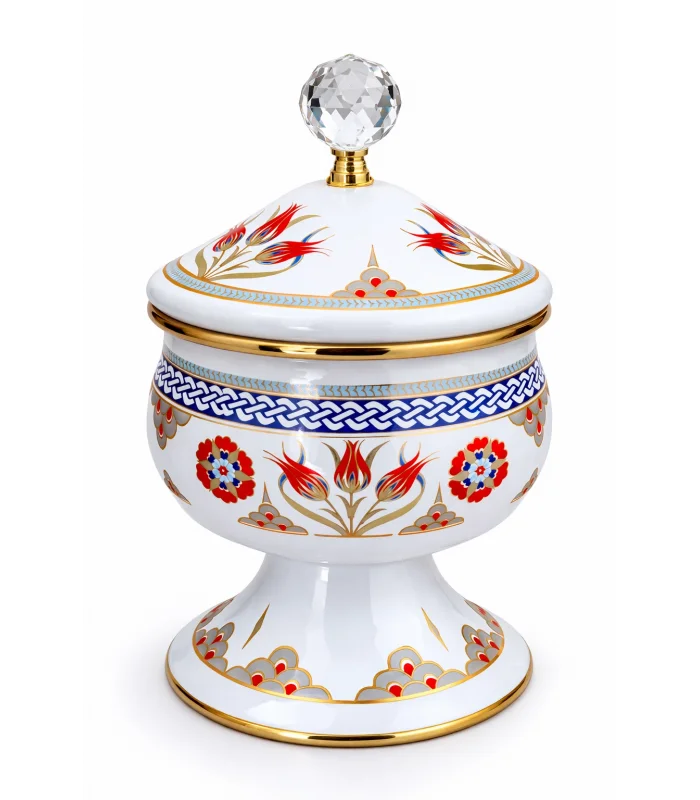 PR Home Lalezar Emaye Ayaklı Şekerlik