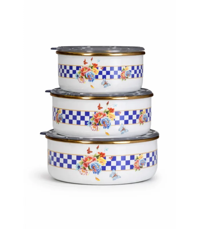 PR Home Allegro Emaye Üçlü Saklama Seti