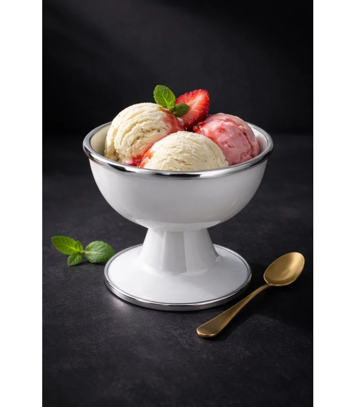 PR Home Emaye Dondurma Kasesi Beyaz