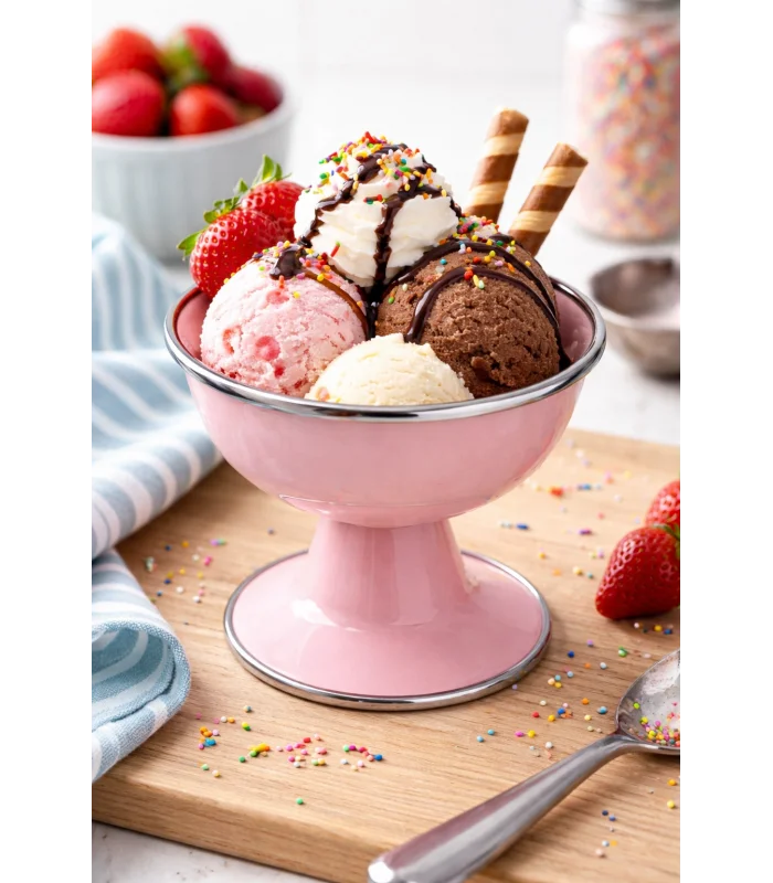 PR Home Emaye Dondurma Kasesi Pembe