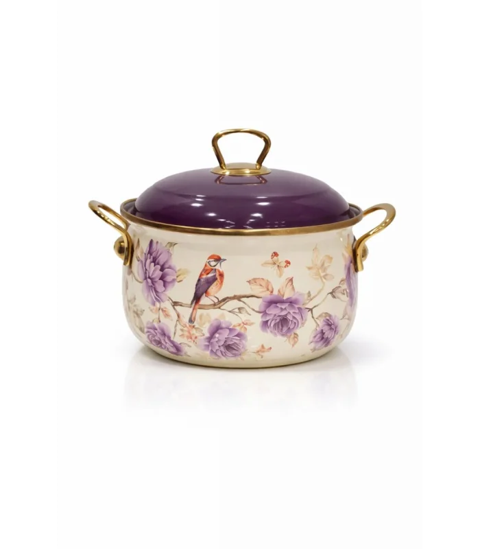 PR Home Fiorella Derin Bombeli Emaye Tencere 16 cm