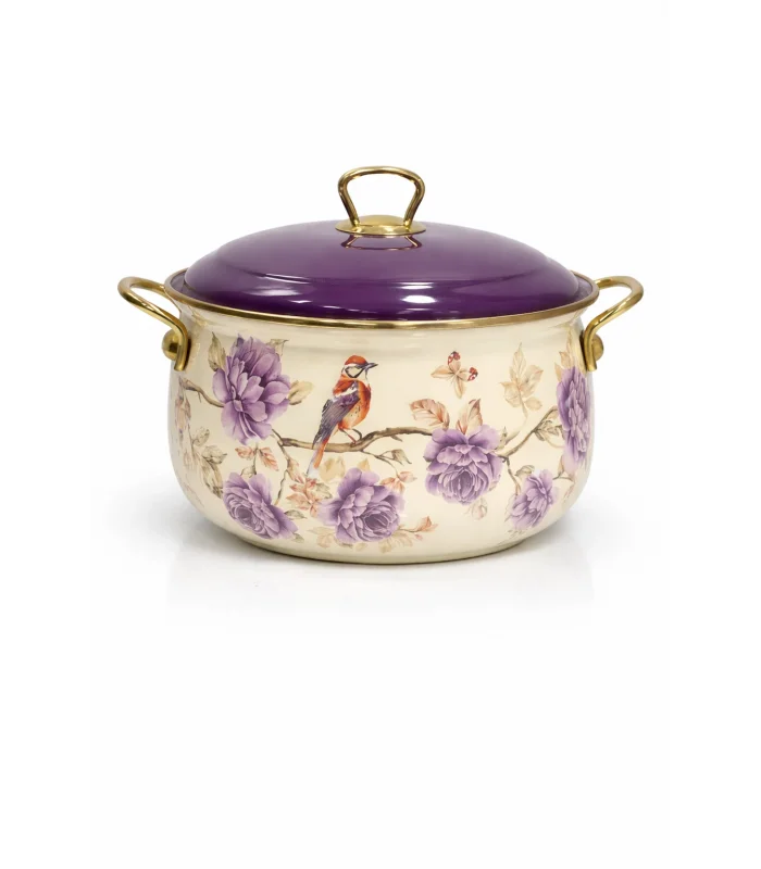 PR Home Fiorella Derin Bombeli Emaye Tencere 20 cm