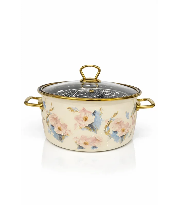PR Home Flower Emaye Kızartma Tenceresi 22 cm