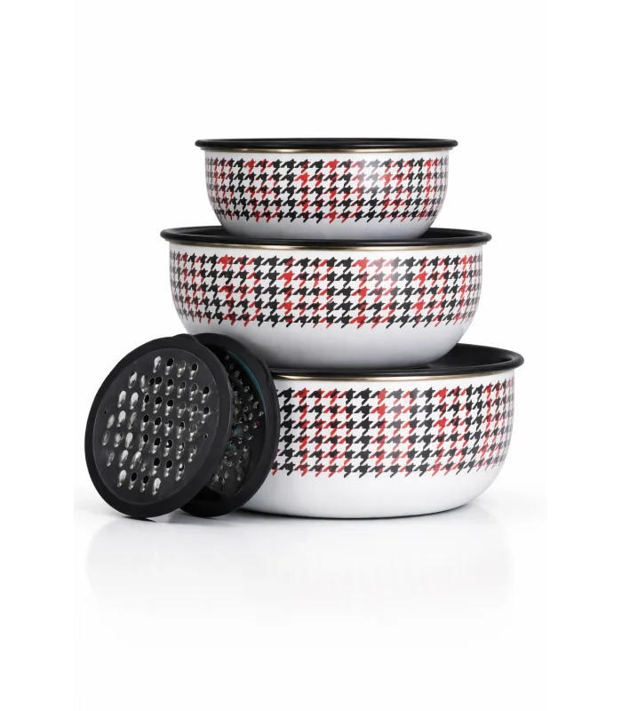 PR Home Forte Black 3lü Rendeli Karıştırma / Saklama Kabı - 9 Parça