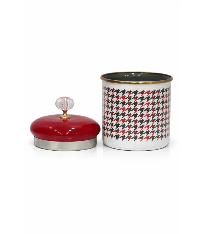 PR Home Forte Red Emaye Baharatlık Kavanoz Orta Boy 12 cm