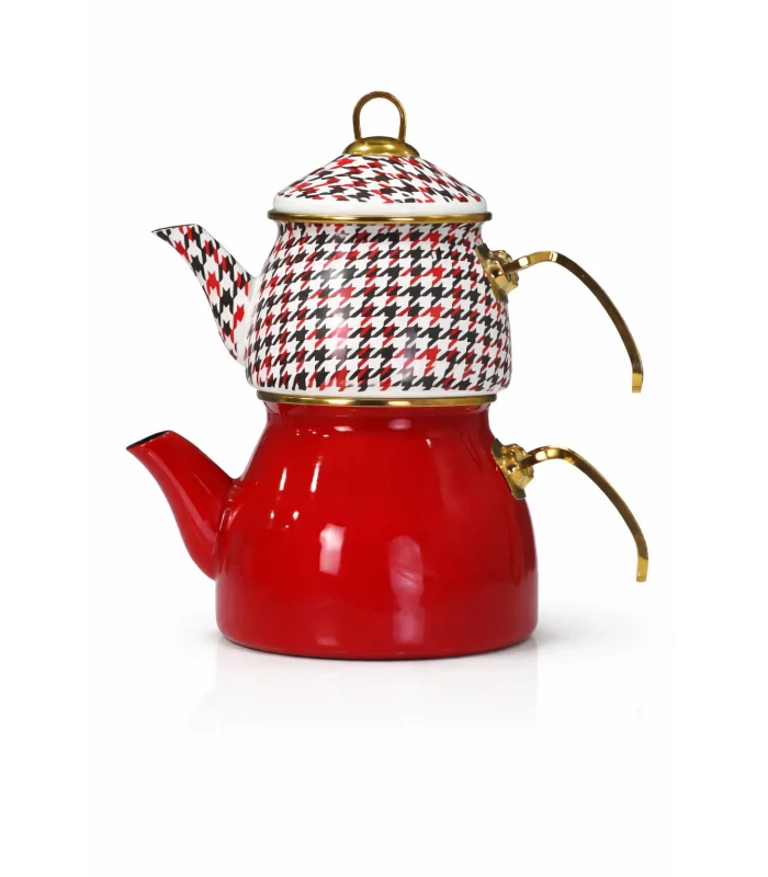 PR Home Forte Red Gold Model Emaye Çaydanlık