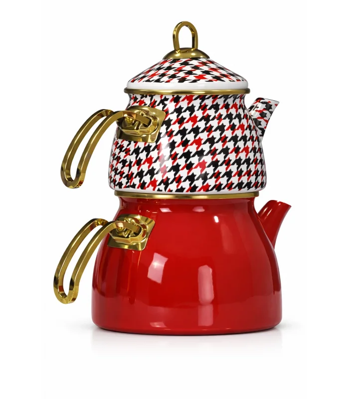 PR Home Forte Red Gold Model Emaye Çaydanlık