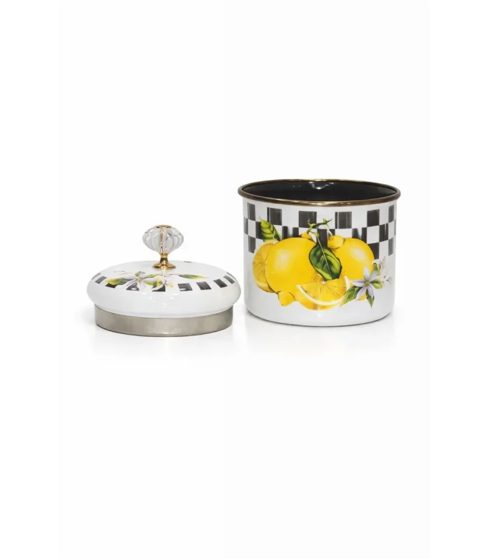 PR Home Lemon Emaye Baharatlık Kavanoz Küçük Boy 10 cm