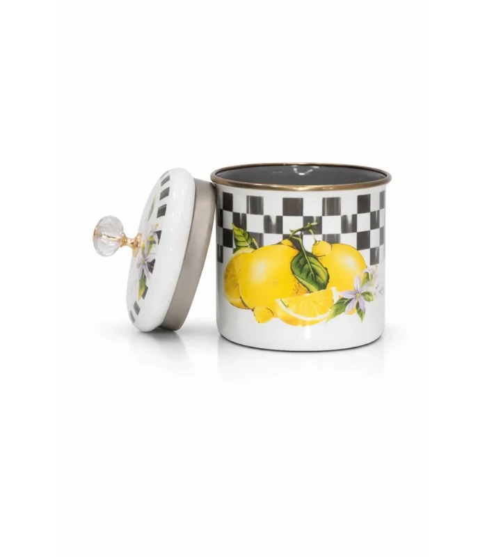 PR Home Lemon Emaye Baharatlık Kavanoz Orta Boy 12 cm