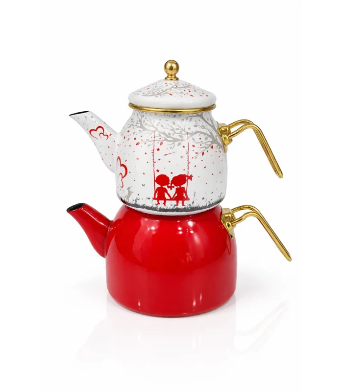 PR Home Love Rose Model Emaye Çaydanlık