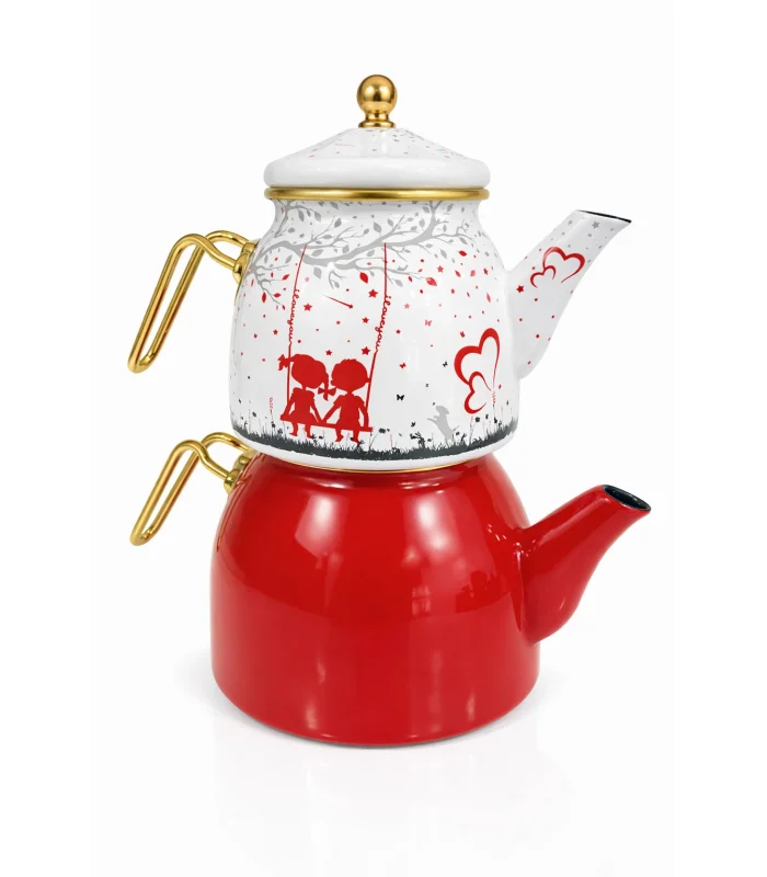 PR Home Love Rose Model Emaye Çaydanlık