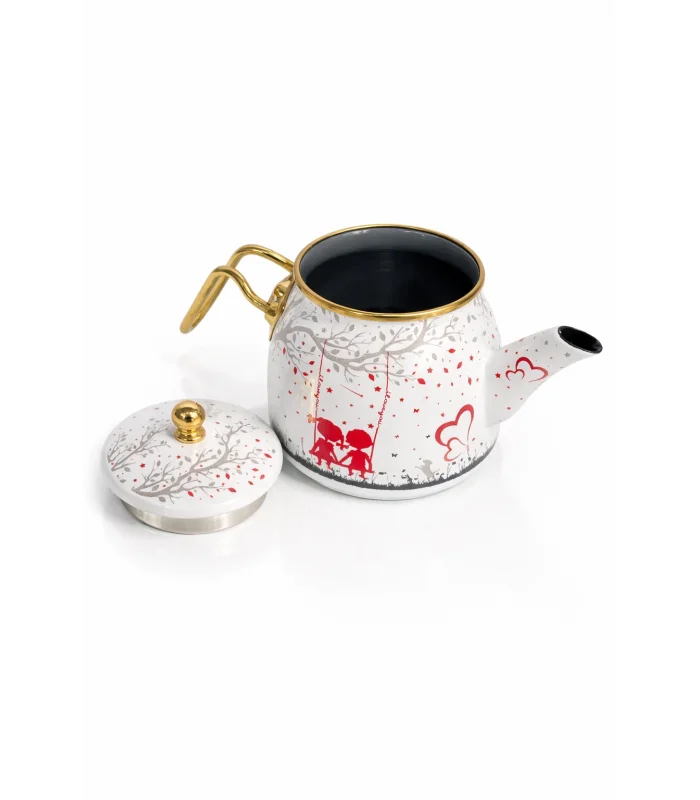 PR Home Love Rose Model Emaye Çaydanlık