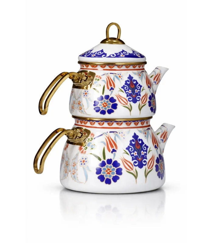 PR Home Neslişah Gold Model Emaye Çaydanlık