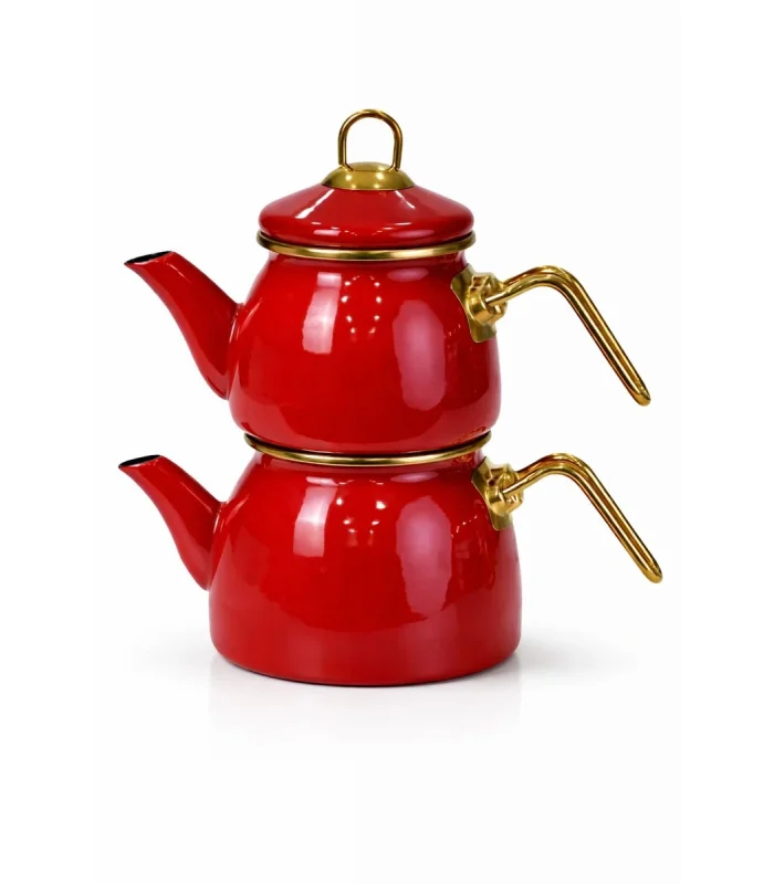 PR Home Red Mini Model Emaye Çaydanlık