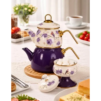 PR Home Fiorella Mini Model Emaye Çaydanlık