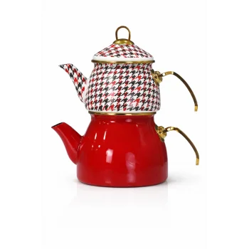 PR Home Forte Red Gold Model Emaye Çaydanlık