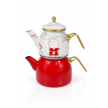 PR Home Love Rose Model Emaye Çaydanlık