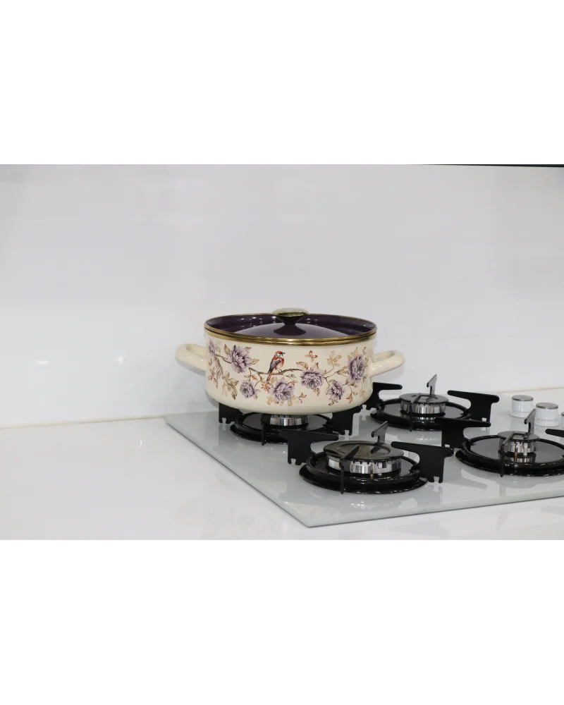 PR Home Fiorella Düz Form Emaye Tencere 24 cm