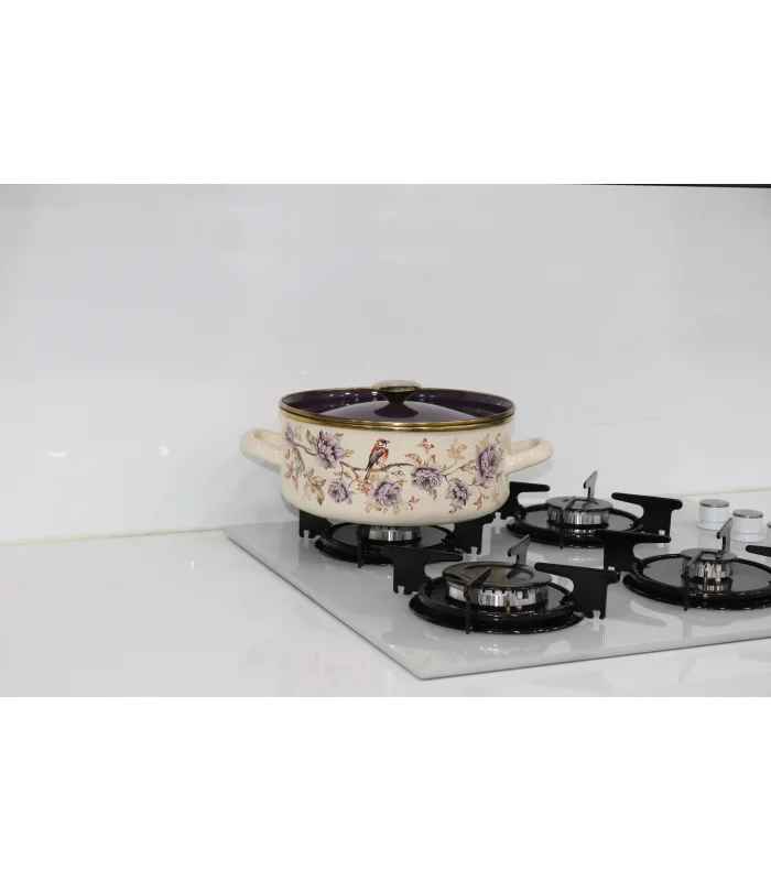 PR Home Fiorella Düz Form Emaye Tencere 24 cm