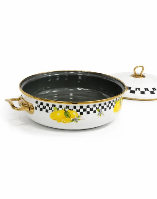 PR Home Lemon Derin Bombeli Emaye Karnıyarık Pilav Tenceresi 26 cm