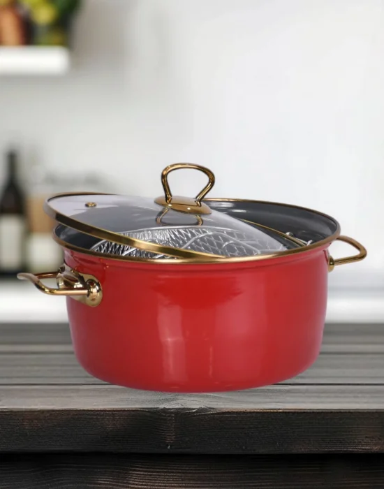 PR Home Red Emaye Kızartma Tenceresi 22 cm