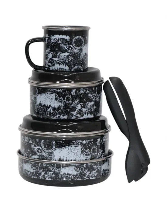 PR Home Buffalo Emaye Kamp Seti 7 Parça