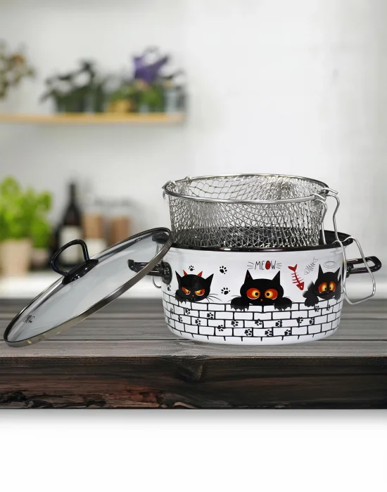 PR Home Cat Emaye Kızartma Tenceresi 22 cm