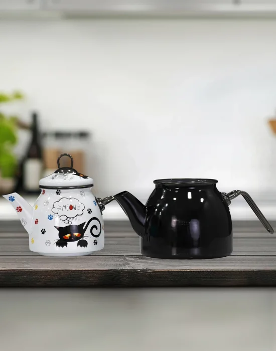 PR Home Cat Rose Model Emaye Çaydanlık