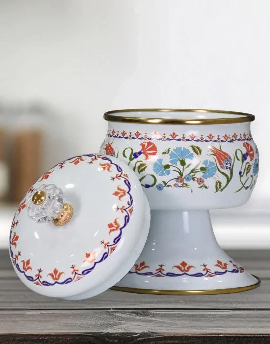 PR Home Defne Emaye Ayaklı Şekerlik