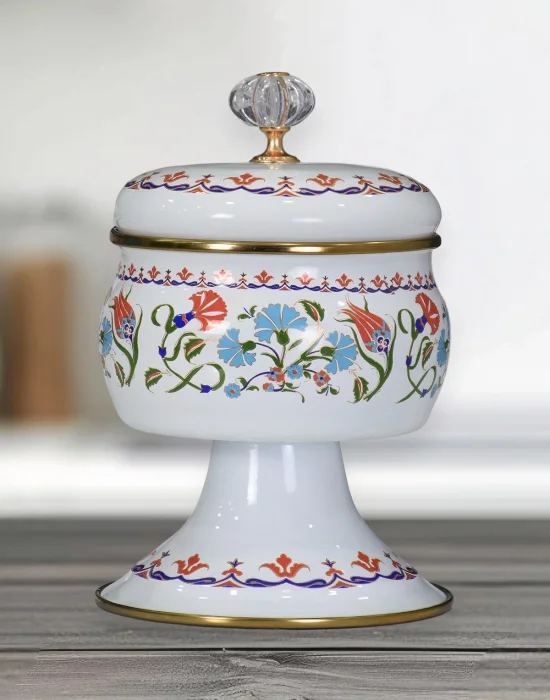 PR Home Defne Emaye Ayaklı Şekerlik