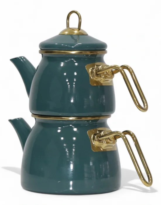 PR Home Emaye Mini Model Emaye Çaydanlık Petrol Yeşili