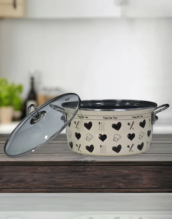 PR Home Enjoy Siyah Emaye Kızartma Tenceresi 22 cm