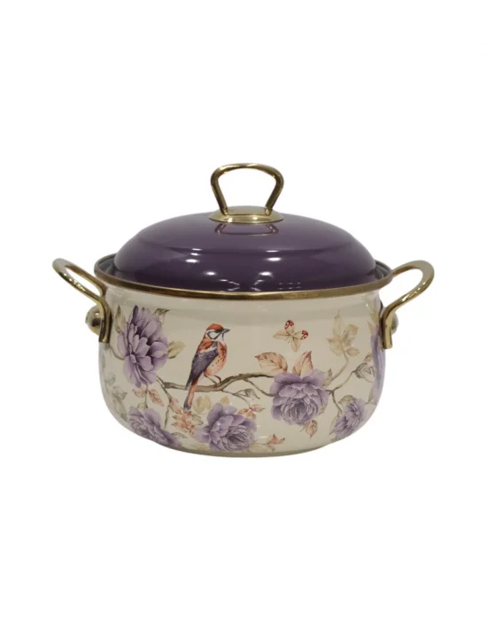 PR Home Fiorella Derin Bombeli Emaye Tencere 18 cm