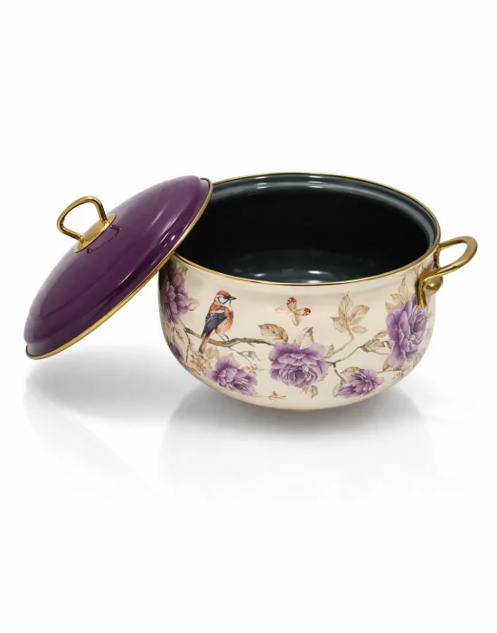 PR Home Fiorella Derin Bombeli Emaye Tencere 20 cm