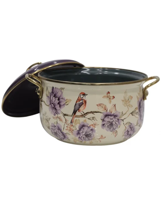 PR Home Fiorella Derin Bombeli Emaye Tencere 22 cm