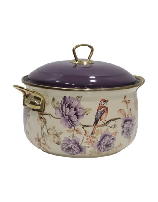 PR Home Fiorella Derin Bombeli Emaye Tencere 22 cm