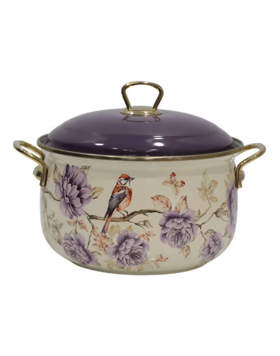 PR Home Fiorella Derin Bombeli Emaye Tencere 22 cm