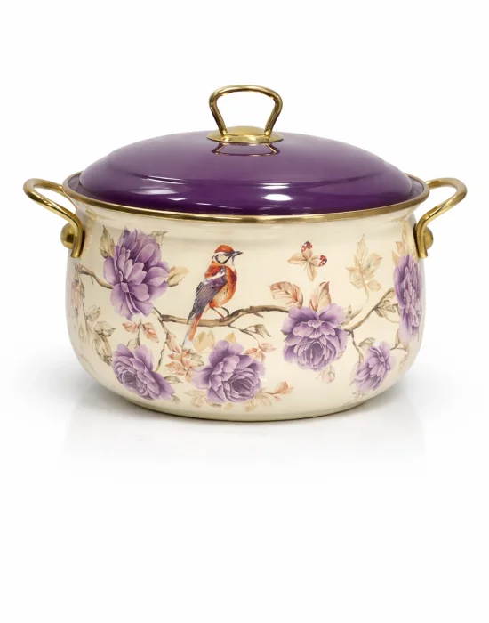 PR Home Fiorella Derin Bombeli Emaye Tencere 22 cm